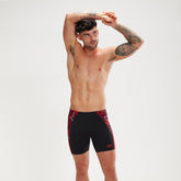 Endurance+ Splice Mid Jammer Black/Red | Speedo for sale