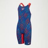 Girls Fastskin Junior Endurance+ Max Openback Kneeskin Blue/Red | Speedo US