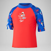 Boys Digital Short Sleeve Rash Top Set Red/Blue | Speedo discount