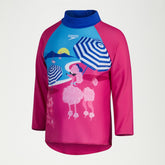 Girls Digital Long Sleeve Rash Top Pink/Blue | Speedo online