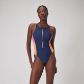 Colourblock Zip Swimsuit Blue | Speedo sale