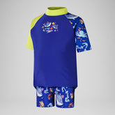 Boys' Digital Short Sleeve Rash Top Blue | Speedo for sale