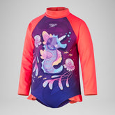 Girls' Digital Long Sleeve Frill Swimsuit Purple/Pink | Speedo discount