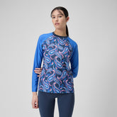 Printed Long Sleeve Swim Tee Navy/Blue | Speedo outlet
