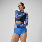 Long Sleeve Extra Low Leg Swimsuit Navy/Blue | Speedo discount