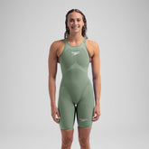 Fastskin LZR Pure Valor 2.0 Openback Kneeskin Green/Black | Speedo online