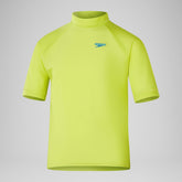 Boys' Printed Short Sleeve Rash Top Yellow | Speedo near me