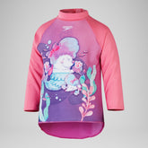 Girls' Digital Long Sleeve Rash Top Pink/Purple | Speedo US