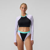 FLU3NTE Solid Long Sleeve Rash Top Black/Lilac | Speedo online