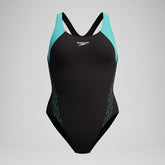 HyberBoom Splice Racerback Swimsuit Black/Turquoise | Speedo sale