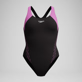 HyberBoom Splice Racerback Swimsuit Black/Pink | Speedo US