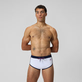 Jetstream 3.5'' Logo Brief White/Navy | Speedo US