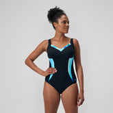 Shaping Printed LunaElustre Swimsuit Navy/Green | Speedo online