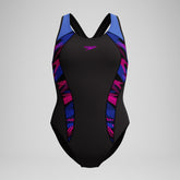Placement Laneback Swimsuit Black/Blue | Speedo on sale