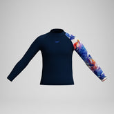 Boys' Digital Long Sleeve Rash Top Navy | Speedo US