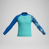 Boys' Printed Long Sleeve Rash Top Blue | Speedo near me