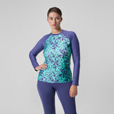 Printed Long Sleeve Rash Top Blue/Green | Speedo US
