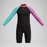 Girls' Colourblock Rash Top & Jammer Set Black/Pink | Speedo US