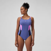 Shaping Solid Splice Swimsuit Purple/Pink | Speedo near me