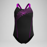 Girls' Medley Logo Swimsuit Black/Pink | Speedo for sale
