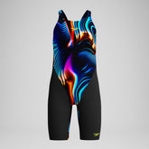 Girls' Fastskin Endurance+ Max Openback Kneeskin Black/Blue | Speedo discount