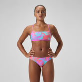 Club Training Printed Bikini Bottom Pink/Green | Speedo online