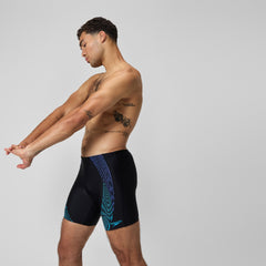 Duo Logo Print Mid Jammer Black/Blue | Speedo near me