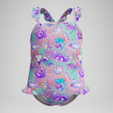 Girls' Digital Frill Thinstrap Swimsuit Pink/Purple | Speedo for sale