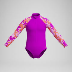 Girls' Long Sleeve Swimsuit Pink | Speedo on sale