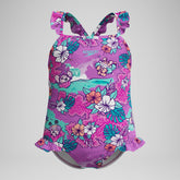 Infant Girls' Learn to Swim Printed Frill Thinstrap Swimsuit Pink | Speedo discount
