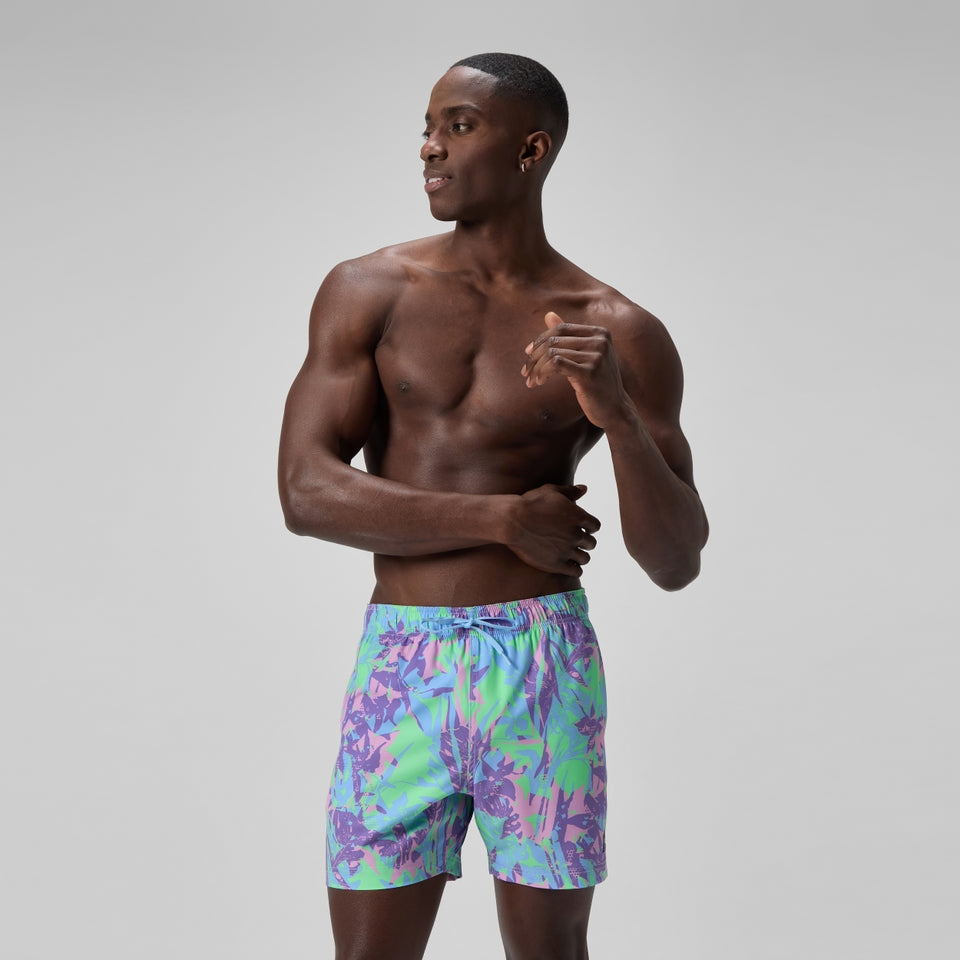 Redondo Edge Printed 40cm Swim Shorts Purple/Green | Speedo US