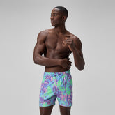 Redondo Edge Printed 40cm Swim Shorts Purple/Green | Speedo US
