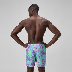 Redondo Edge Printed 40cm Swim Shorts Purple/Green | Speedo US