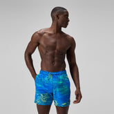 Redondo Edge Printed 40cm Swim Shorts Blue/Green | Speedo on sale