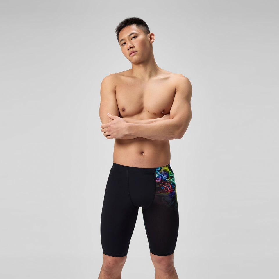 Club Training Printed Jammer Black/Green | Speedo outlet