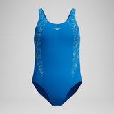 Girls Hyperboom Splice Muscleback Swimsuit Blue | Speedo US