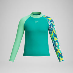 Boys Long Sleeve Rashguard Turquoise | Speedo US