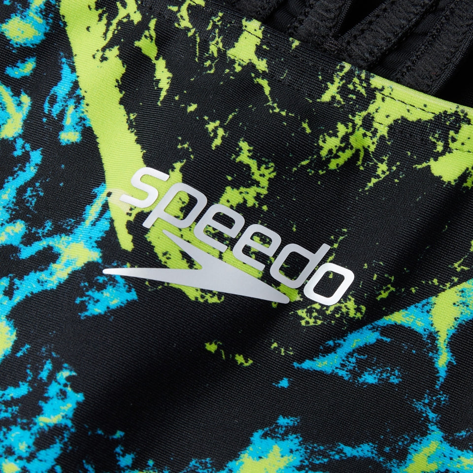 Placement Powerback Swimsuit Black/Blue | Speedo US