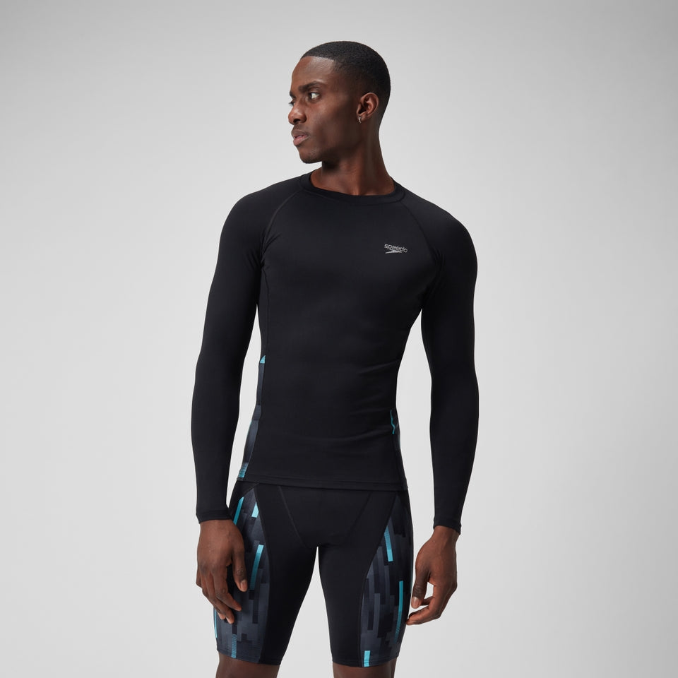 Endurance+ Splice Rash Top Black/Grey | Speedo on sale