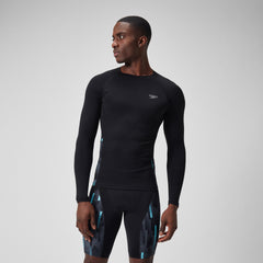 Endurance+ Splice Rash Top Black/Grey | Speedo on sale