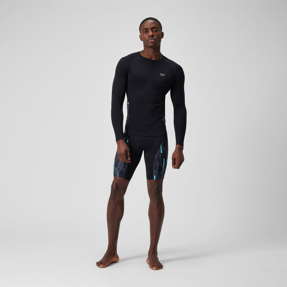 Endurance+ Splice Rash Top Black/Grey | Speedo on sale