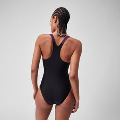 HyperBoom Splice Racerback Swimsuit Black/Purple | Speedo sale