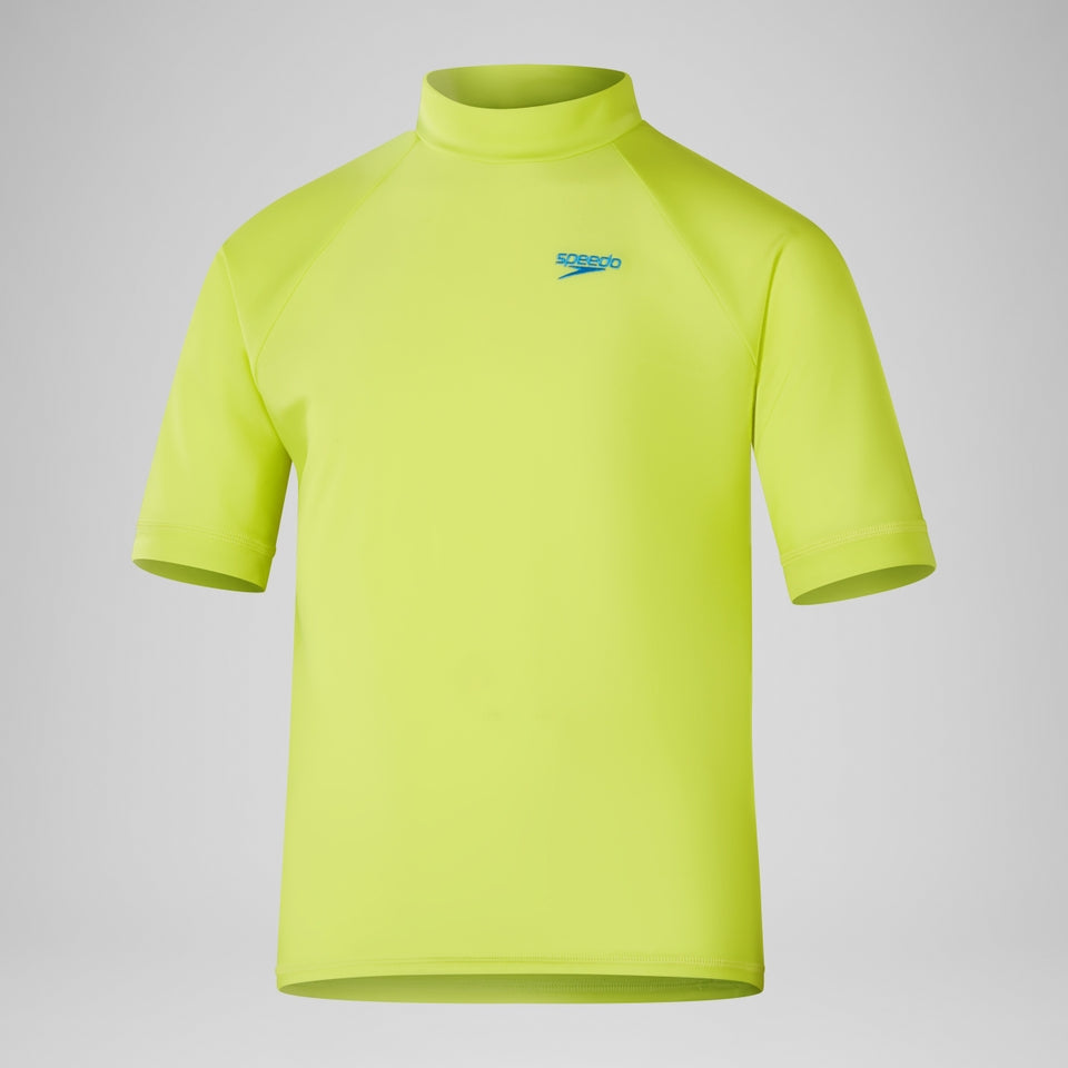 Boys' Printed Short Sleeve Rash Top Yellow | Speedo near me