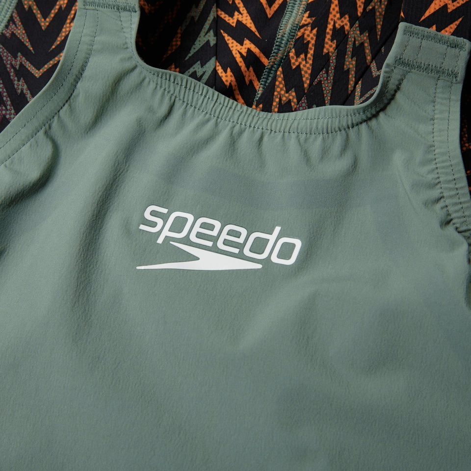 Girls' Fastskin LZR Ignite Kneeskin Green/Black | Speedo near me