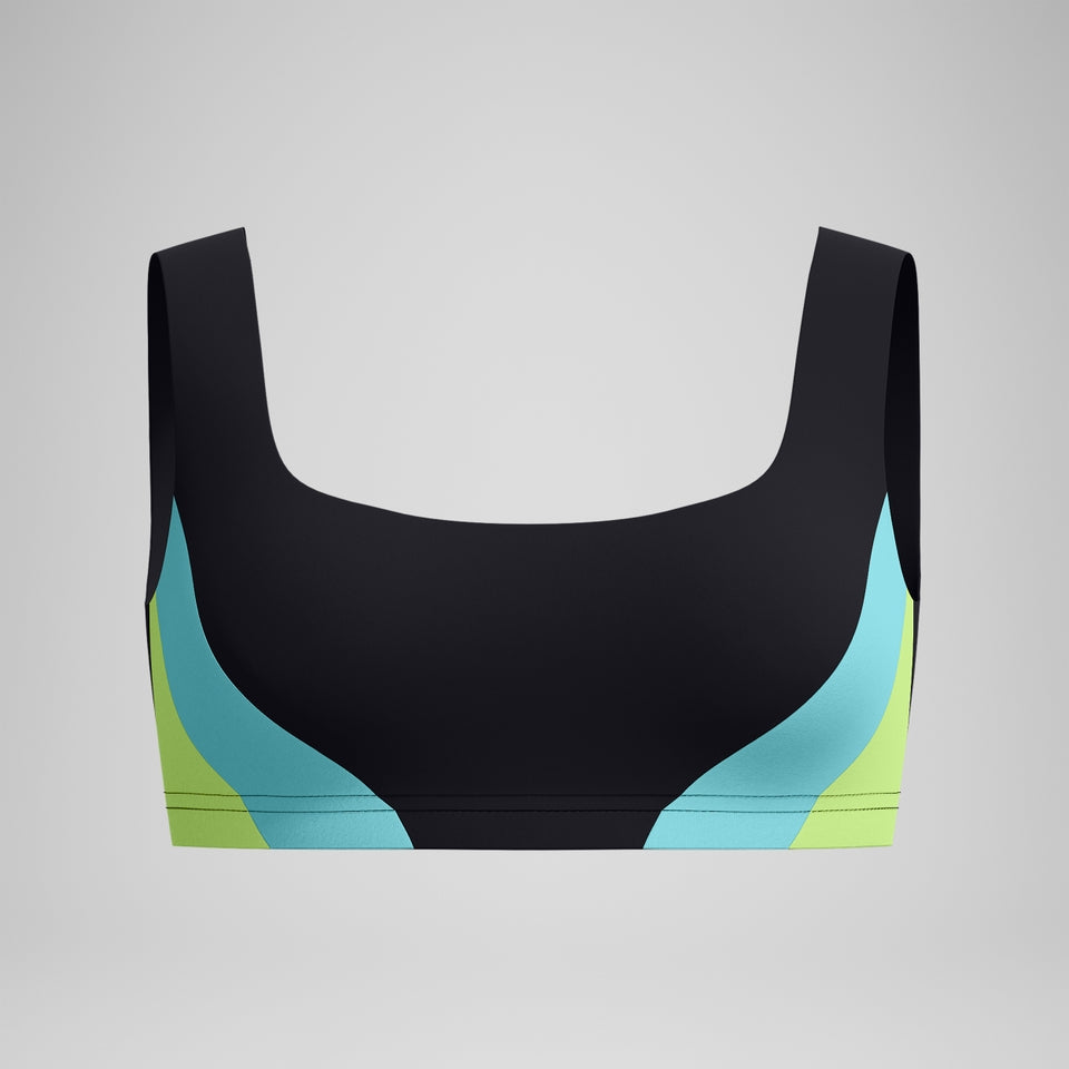 Colourblock Scoop Bikini Top Black | Speedo US