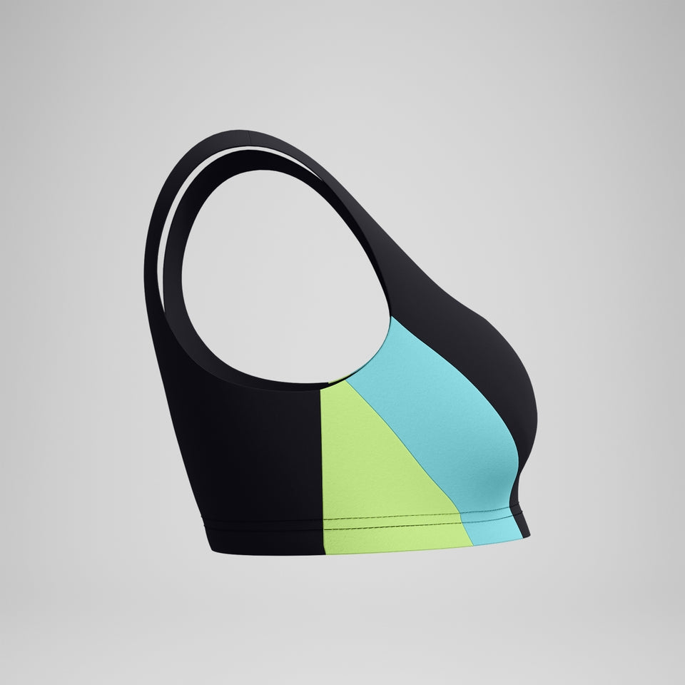 Colourblock Scoop Bikini Top Black | Speedo US