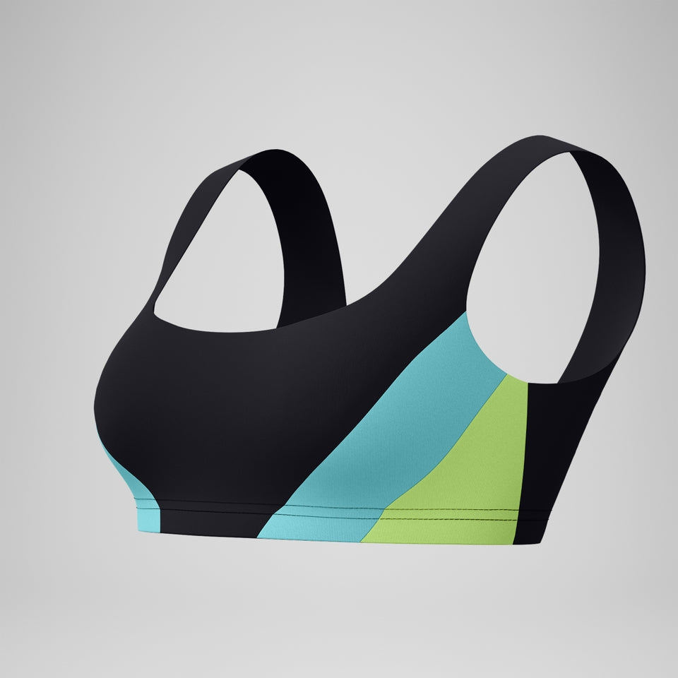 Colourblock Scoop Bikini Top Black | Speedo US
