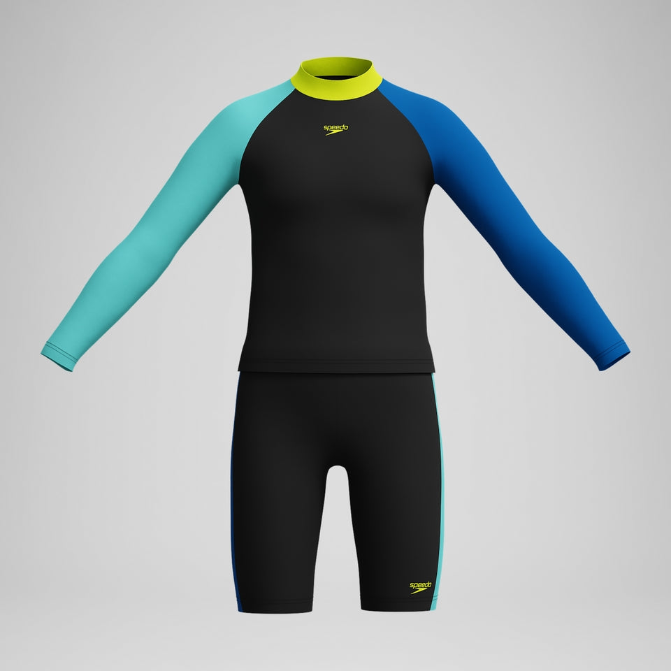 Boys' Learn to Swim Colourblock Top & Jammer Set Black | Speedo discount