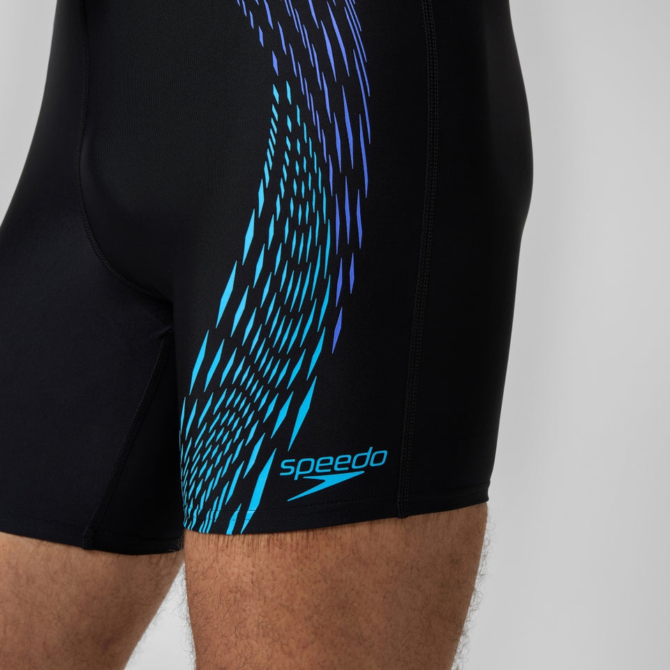 Duo Logo Print Mid Jammer Black/Blue | Speedo near me