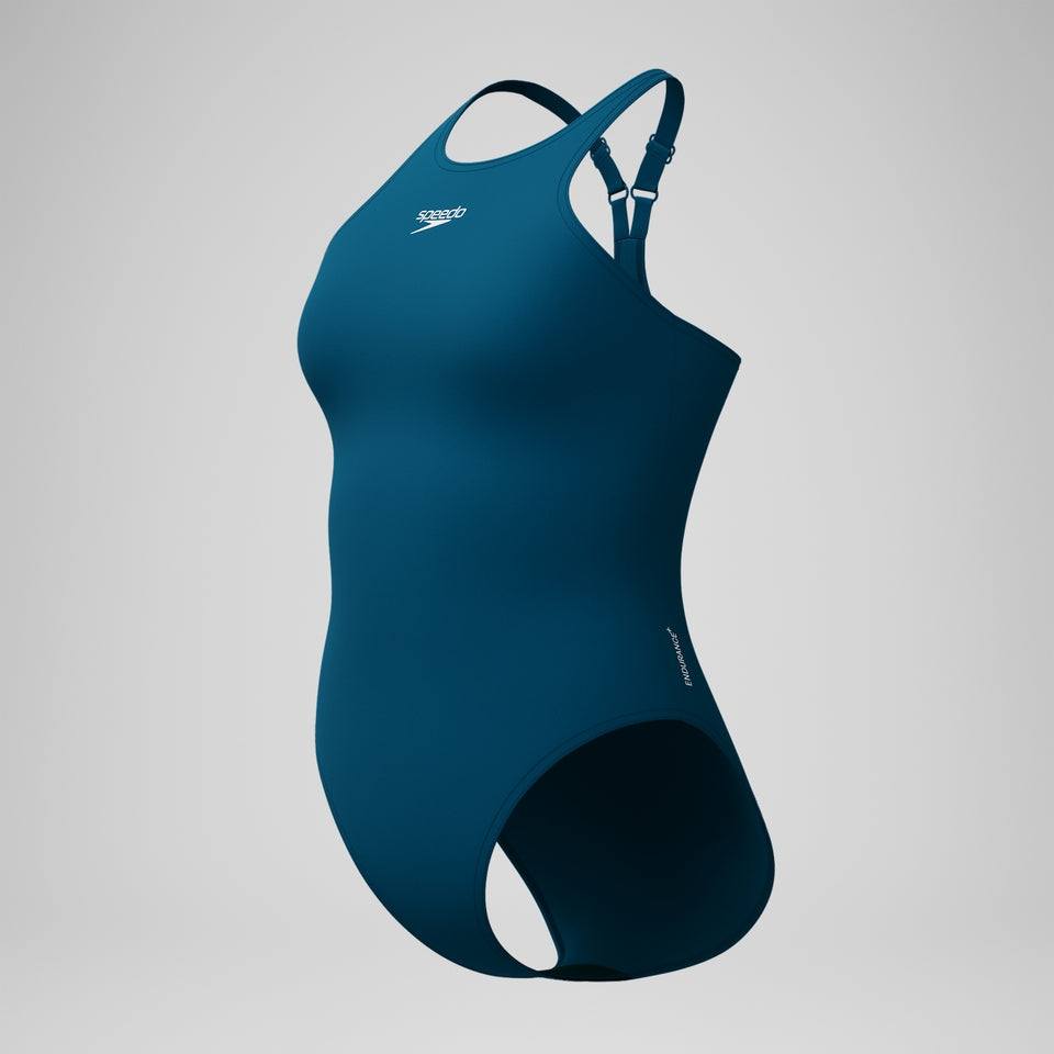 Endurance+ Longer V Back Swimsuit Dark Teal | Speedo discount